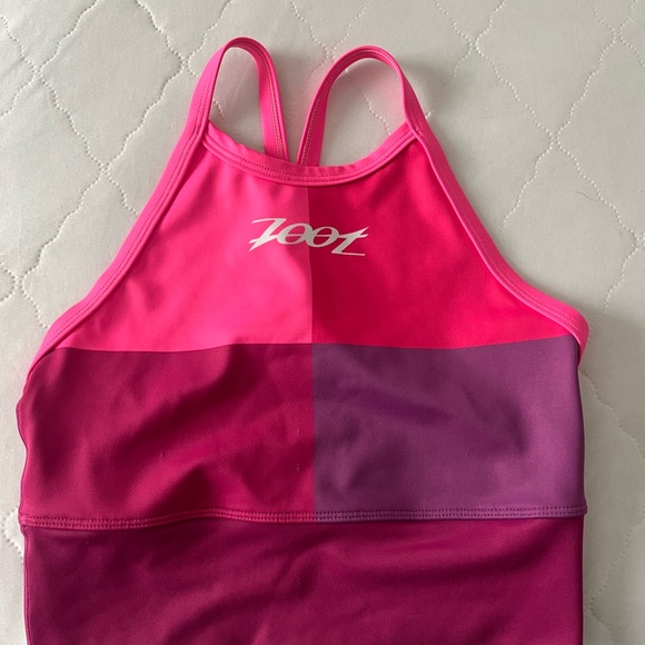 Zoot Women's Fuchsia and Plum Sports Bra - Picture 1 of 5